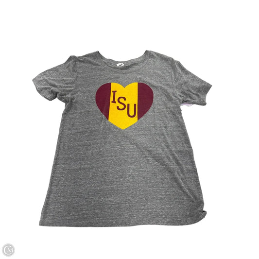 Top Short Sleeve By Charlie Hustle In Grey, Size: Xl