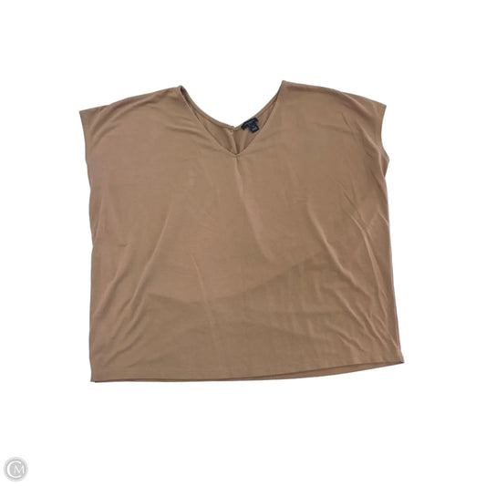 Top Short Sleeve By Ann Taylor In Brown, Size: M
