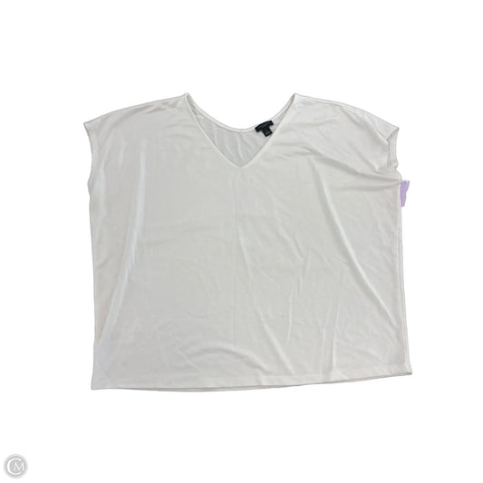 Top Short Sleeve By Ann Taylor In White, Size: M