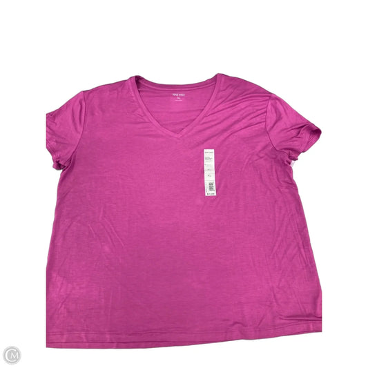 Top Short Sleeve Basic By Nine West In Pink, Size: Xl