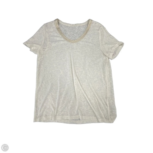 Top Short Sleeve By Soprano In Cream, Size: Xl