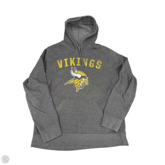 Sweatshirt Hoodie By Majestic In Grey, Size: M