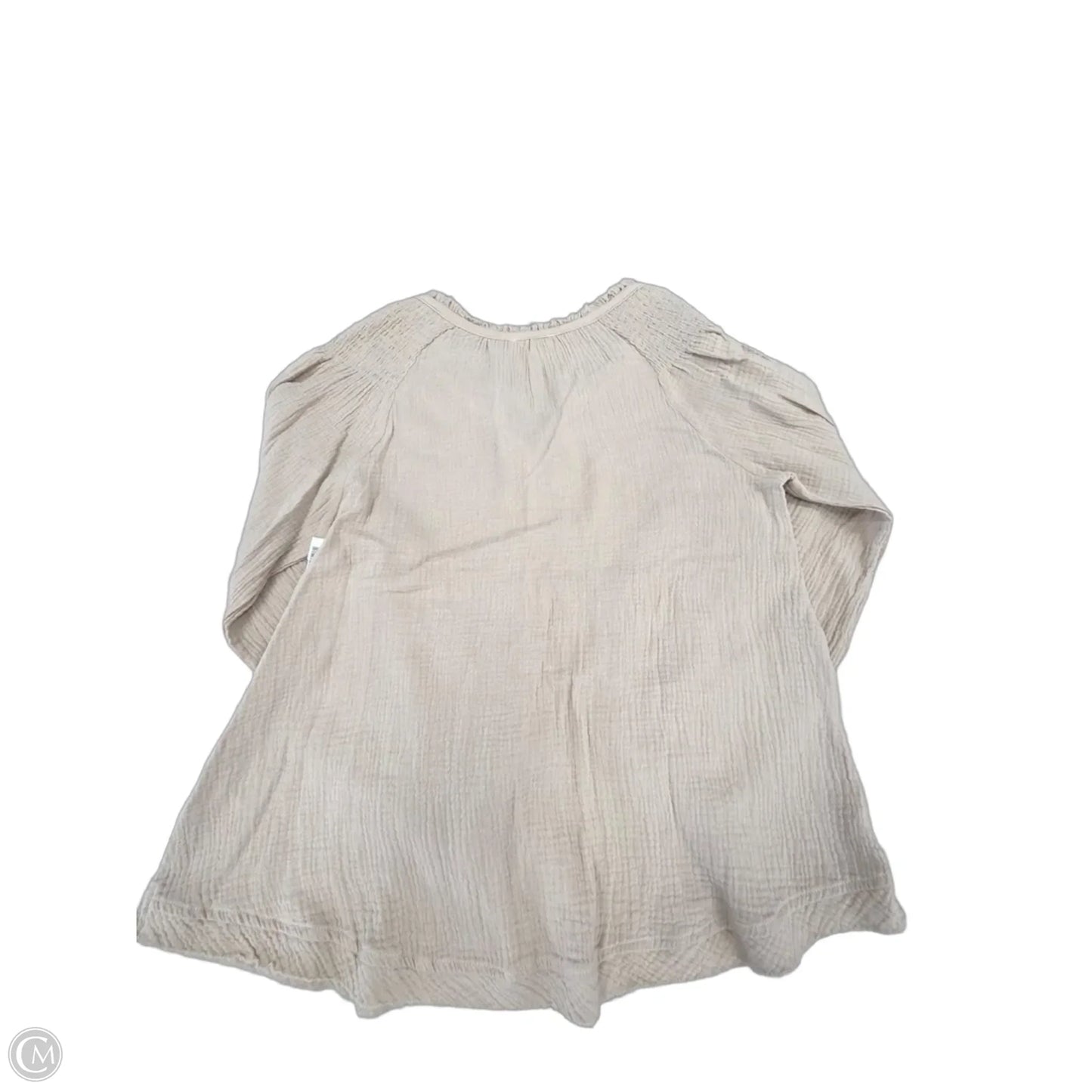 Top Long Sleeve By Easel In Cream, Size: S