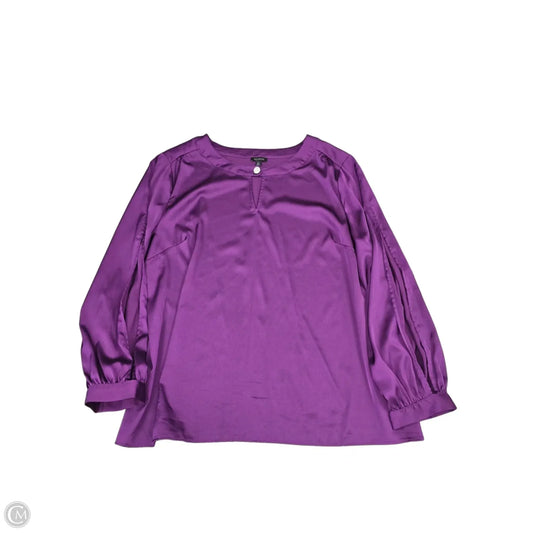 Top Long Sleeve By Talbots In Purple, Size: Xl