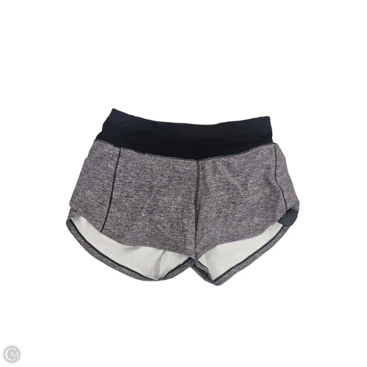 Athletic Shorts By Lululemon In Black & Grey, Size: 4