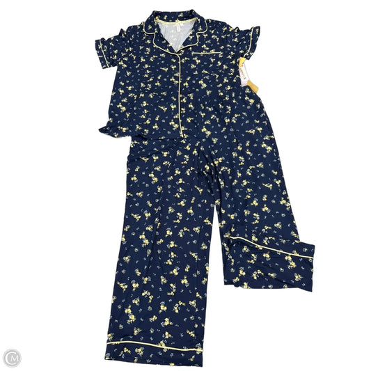 Pajamas 2pc By Joyspun In Floral Print, Size: L