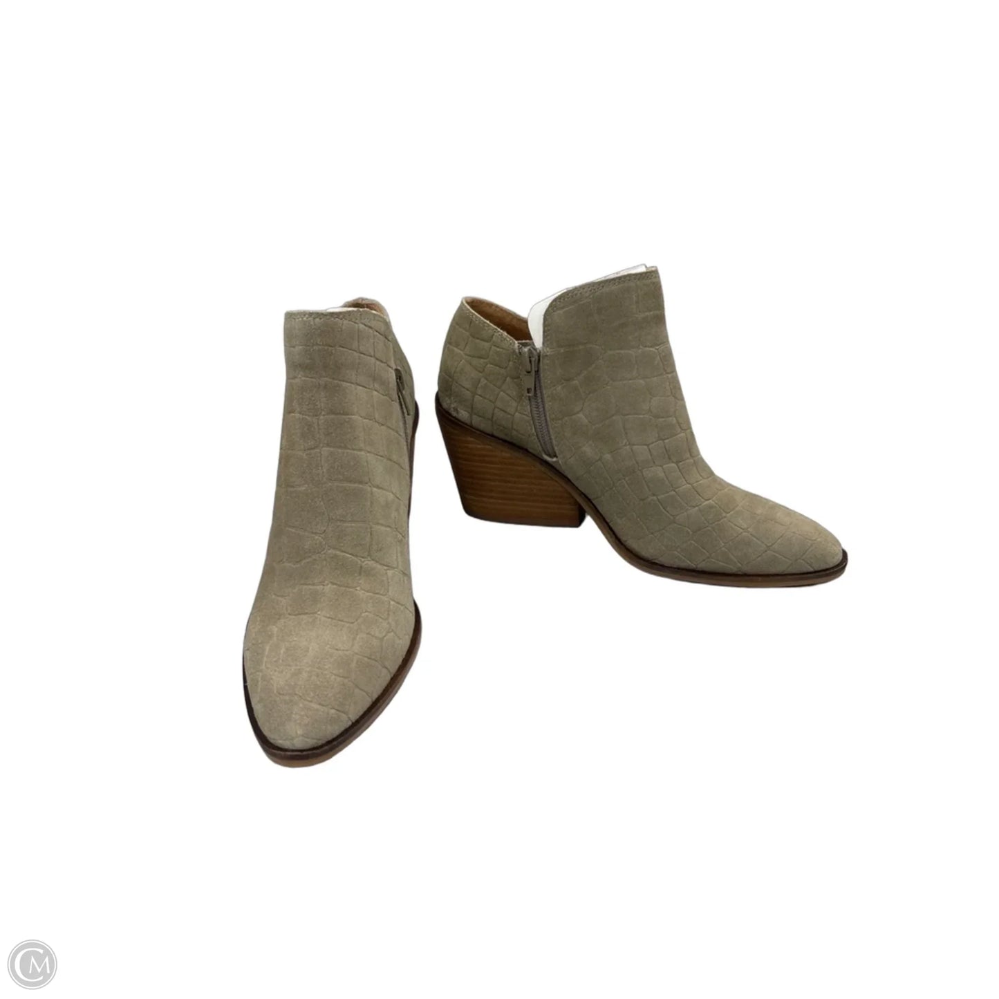 Boots Ankle Heels By Lucky Brand In Grey, Size: 8