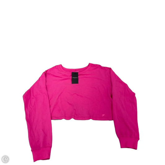 Top Long Sleeve By Fabletics In Pink, Size: L