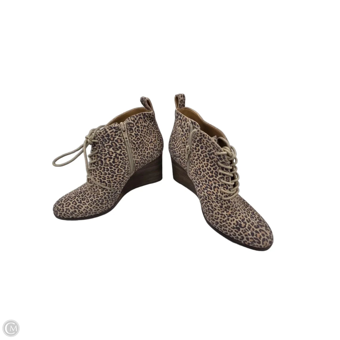 Shoes Heels Wedge By Lucky Brand In Animal Print, Size: 6