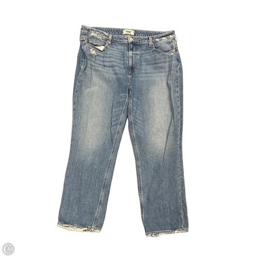Jeans Straight By Paige In Blue Denim, Size: 16
