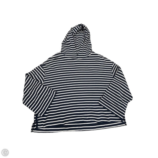 Top Long Sleeve By Evereve In Blue & White, Size: M