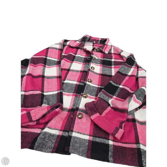 Jacket Shirt By Cme In Pink, Size: 1x