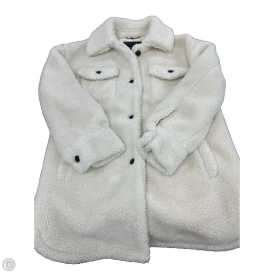 Coat Faux Fur & Sherpa By Lucky Brand In White, Size: M