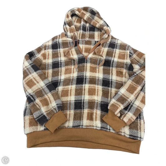 Jacket Fleece By Cmf In Brown & Cream, Size: Xxl