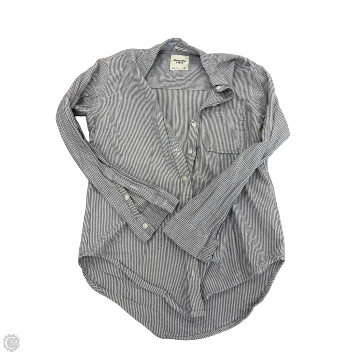 Top Long Sleeve By Abercrombie And Fitch In Grey, Size: Xs