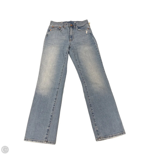 Jeans Straight By J. Crew In Blue Denim, Size: 24