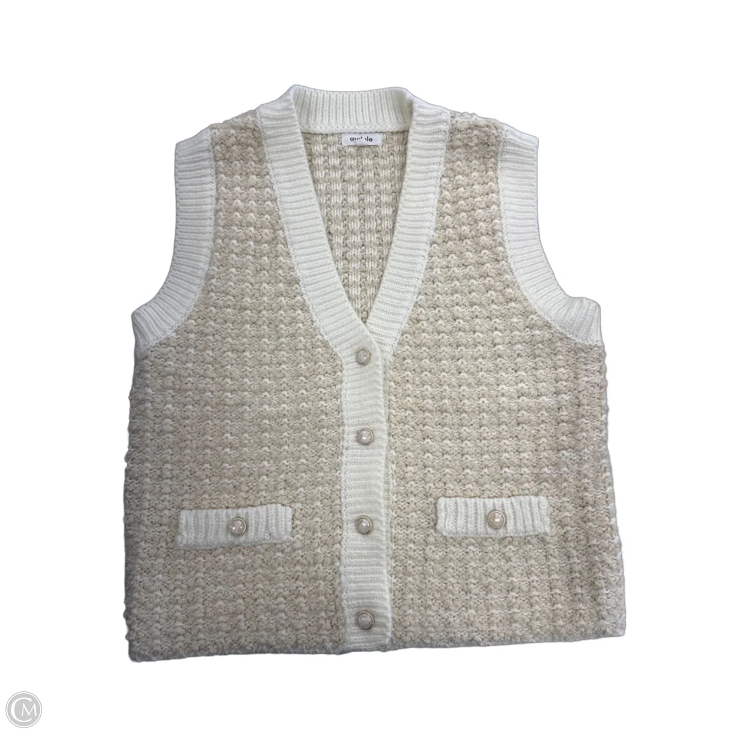 Vest Faux Fur & Sherpa By Cmc In Cream, Size: M