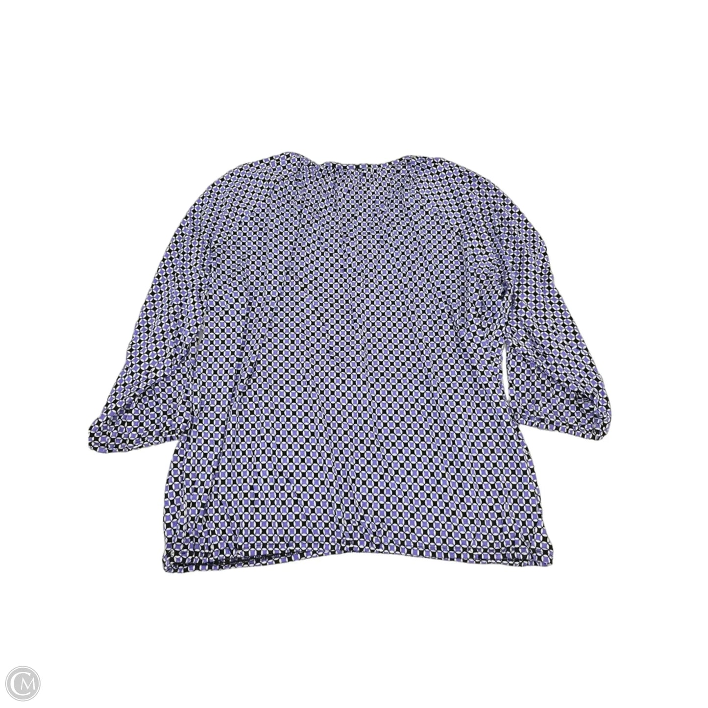 Top Long Sleeve By Chelsea And Theodore In Black & Blue, Size: Xl