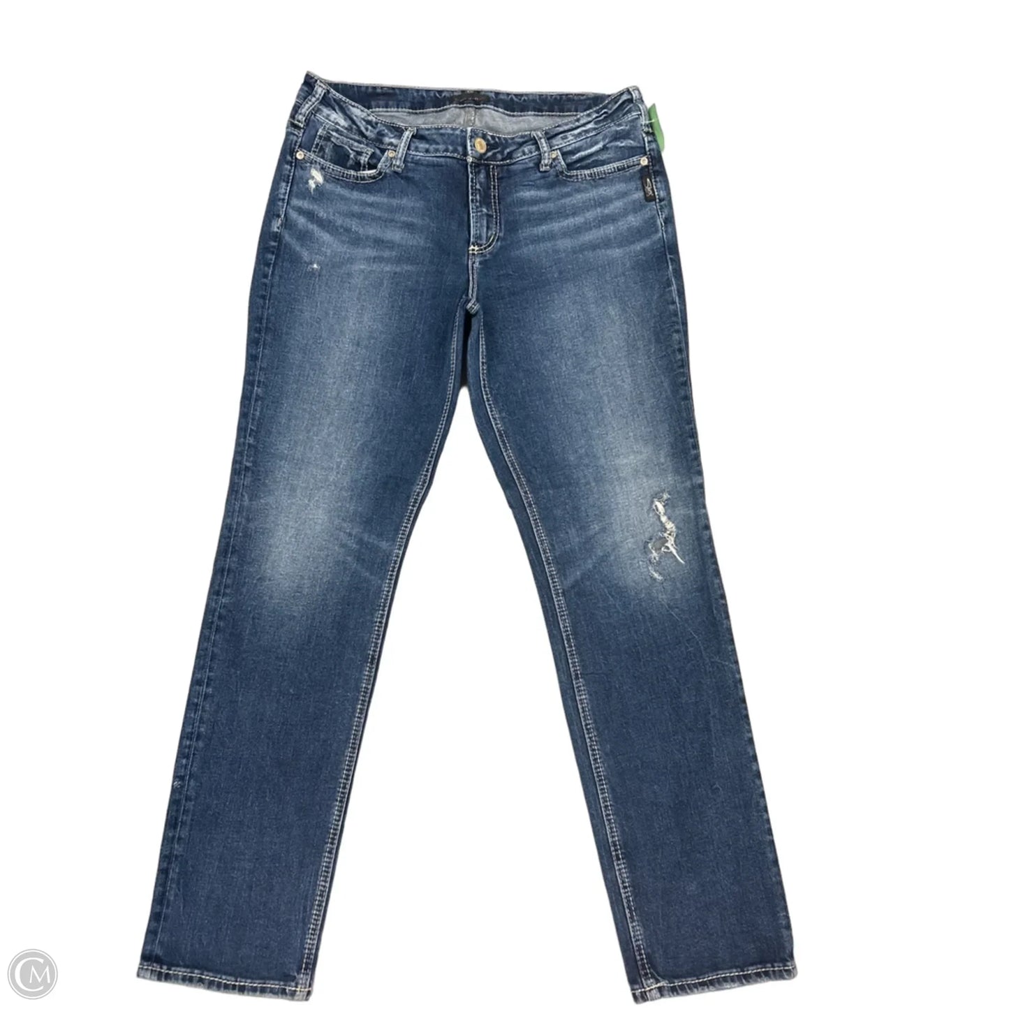 Jeans Straight By Silver In Blue Denim, Size: 12