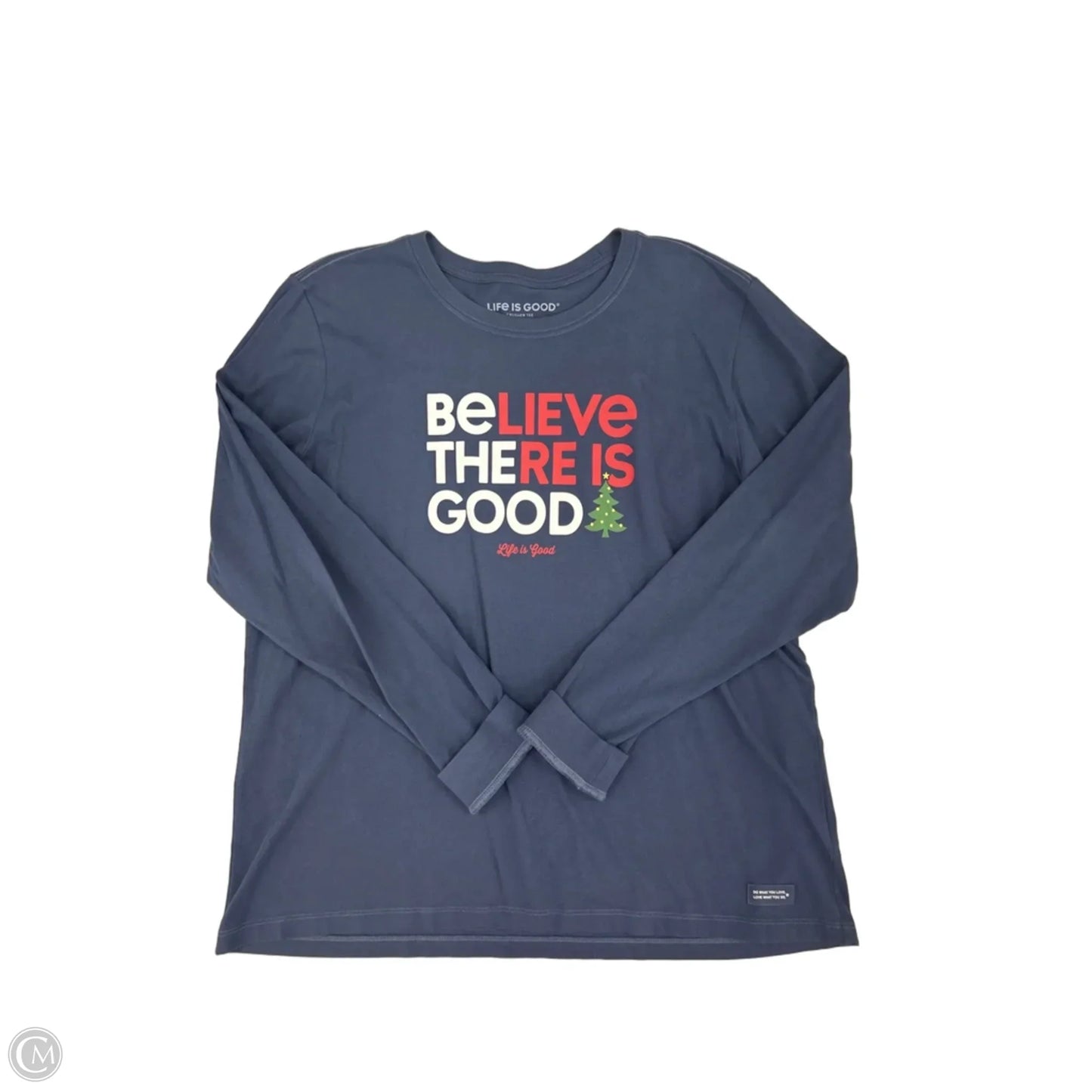 Top Long Sleeve By Life Is Good In Navy, Size: Xl