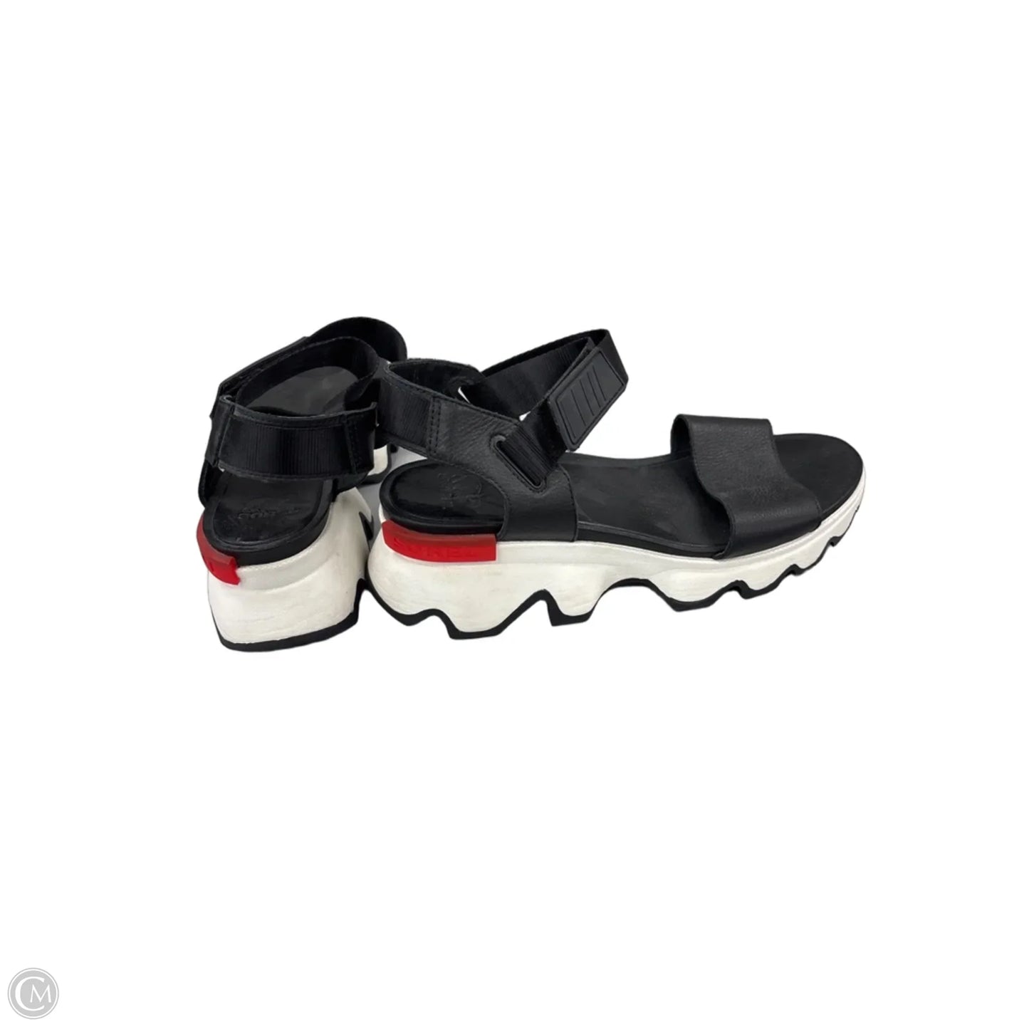 Sandals Flats By Sorel In Black & White, Size: 11