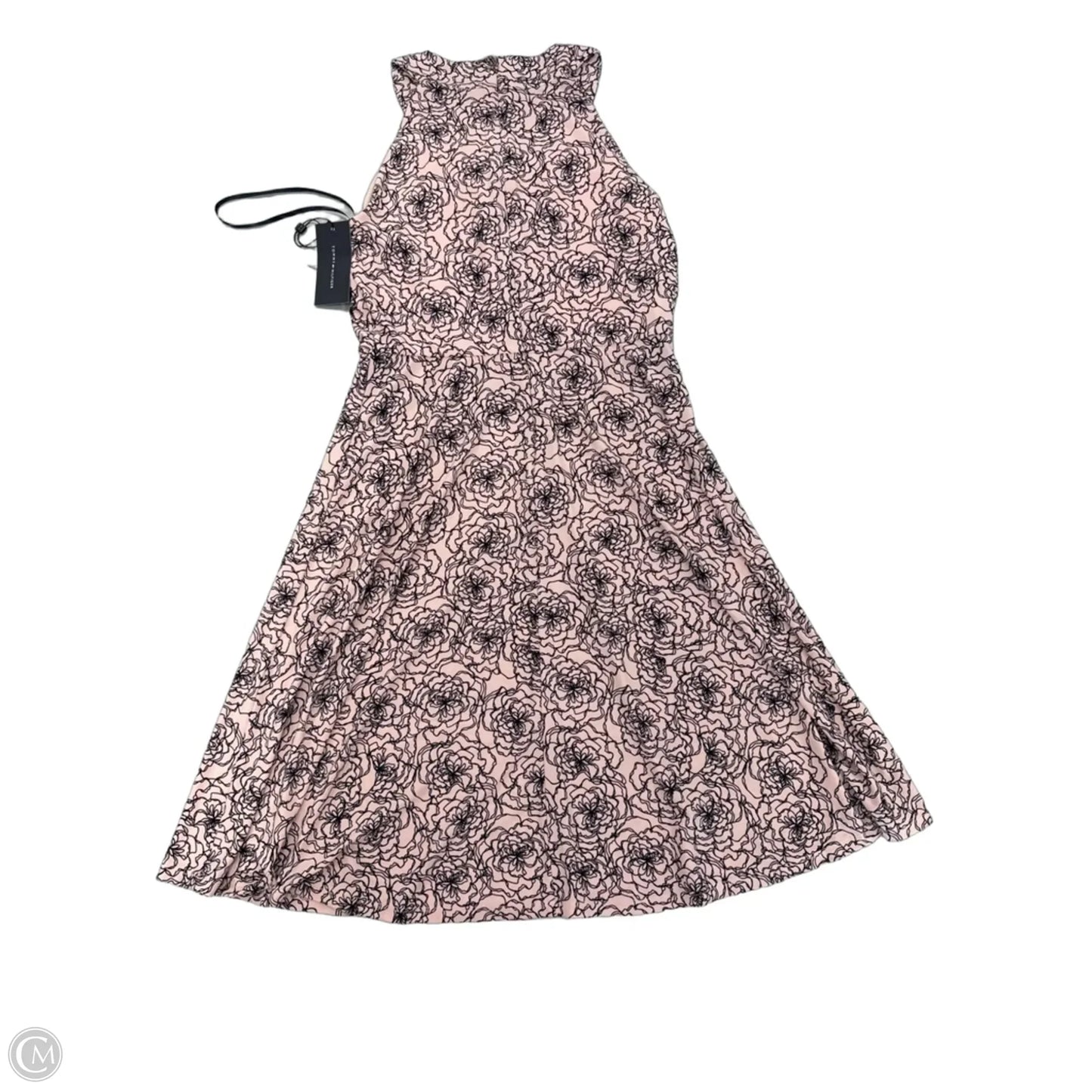 Dress Casual Midi By Tommy Hilfiger In Black & Pink, Size: S