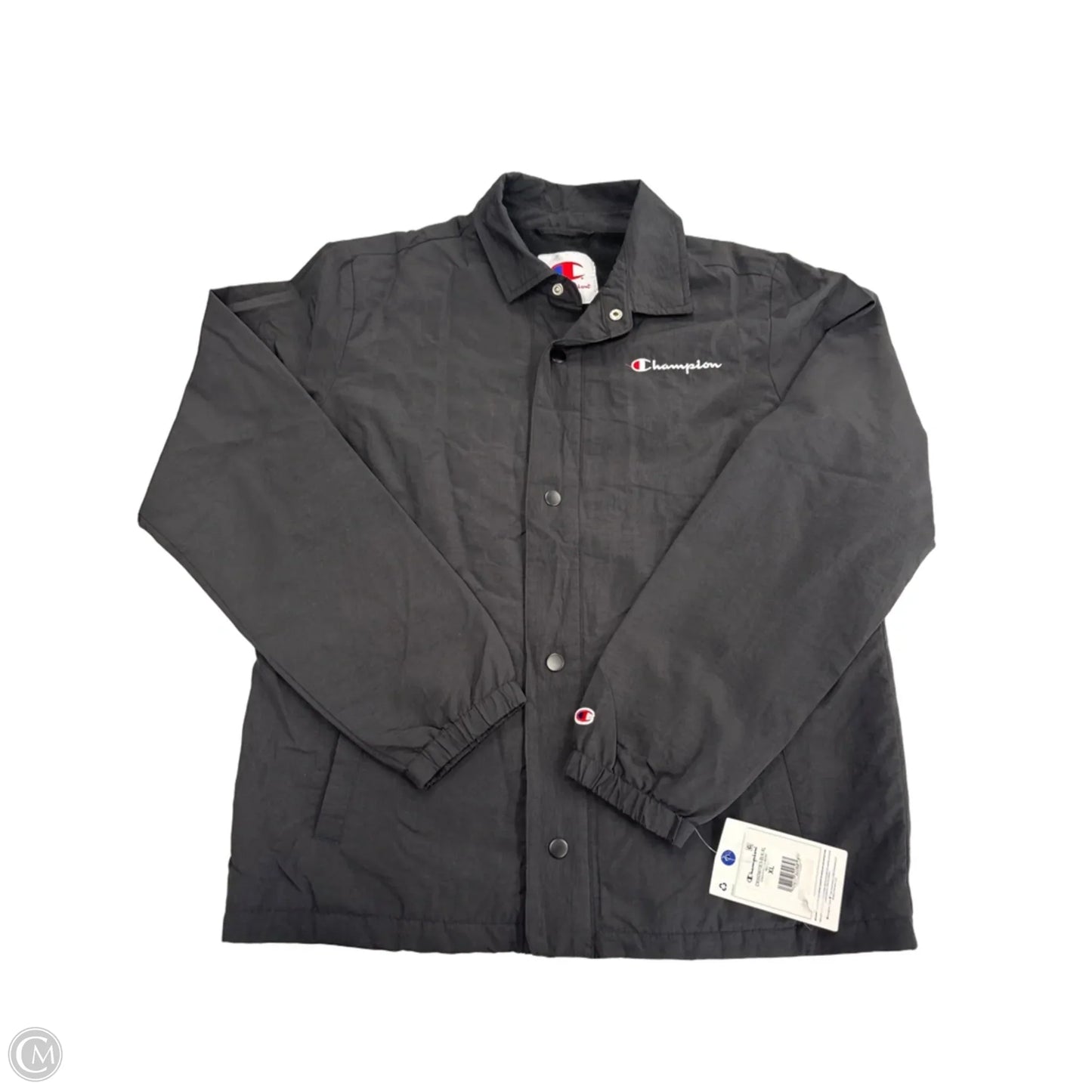 Jacket Shirt By Champion In Black, Size: M