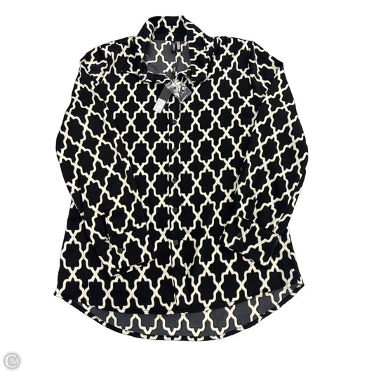 Top Long Sleeve By Cmb In Black & Green, Size: S