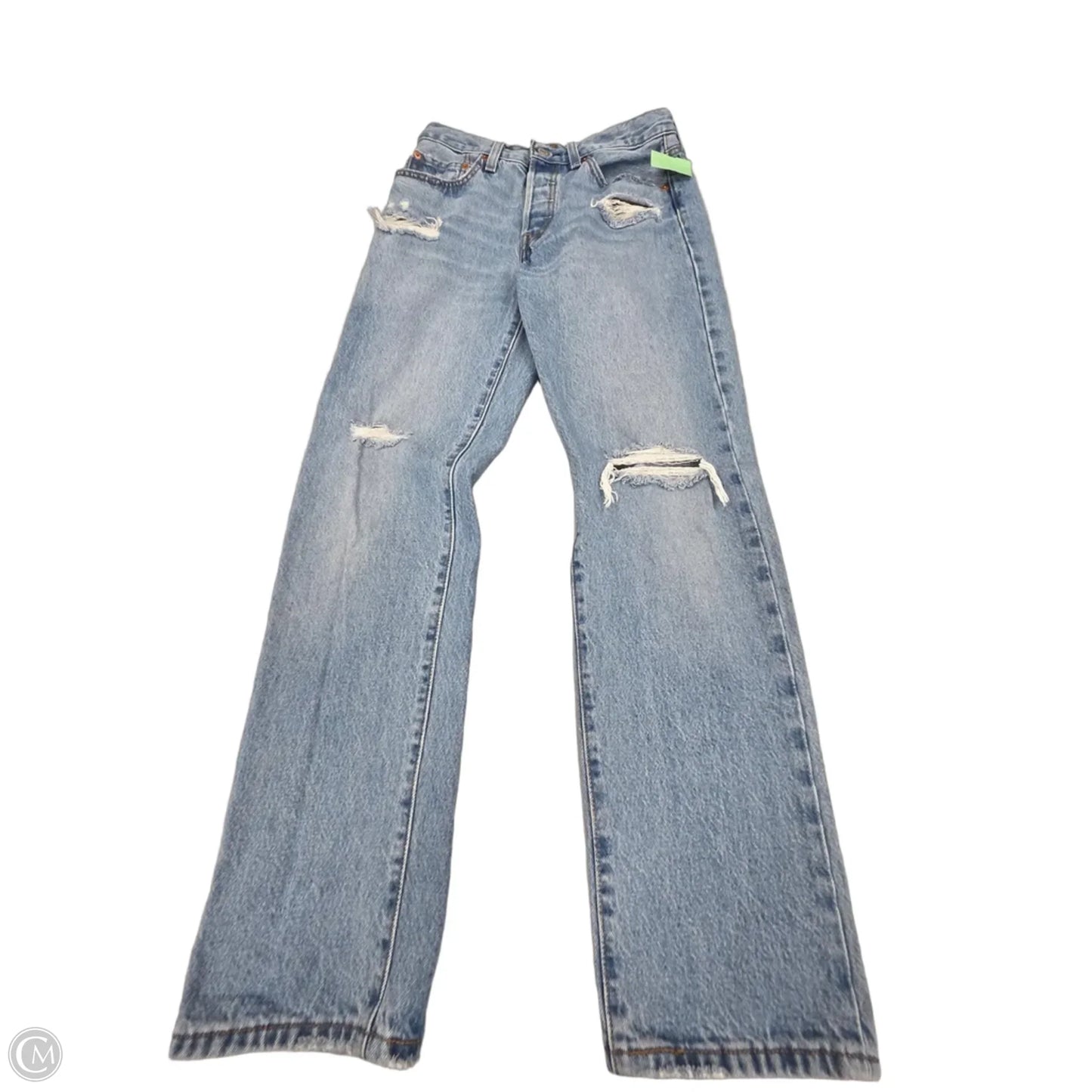Jeans Straight By Levis In Blue Denim, Size: 2