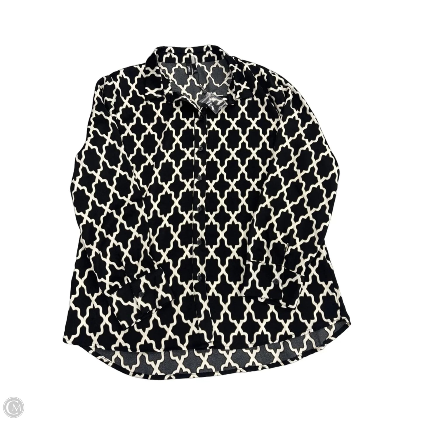 Top Long Sleeve By Cmb In Black & Green, Size: M