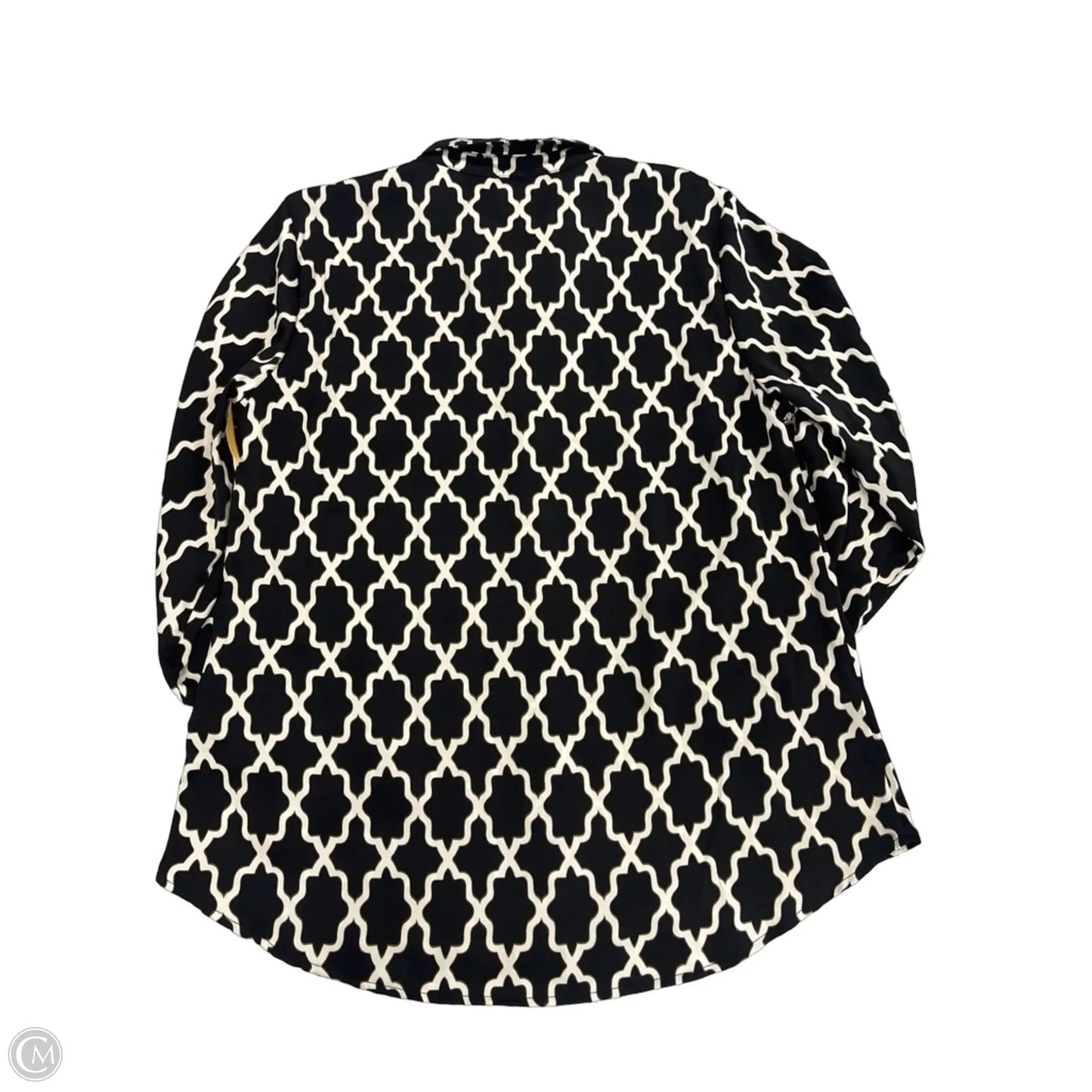 Top Long Sleeve By Cmb In Black & Green, Size: M