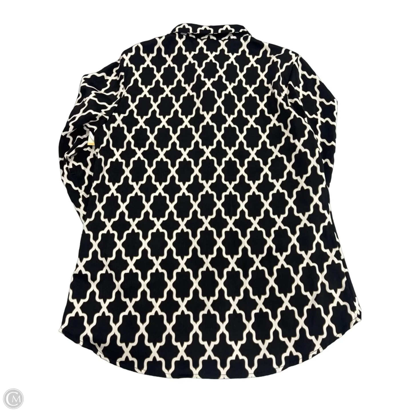 Top Long Sleeve By Cmb In Black & Green, Size: L
