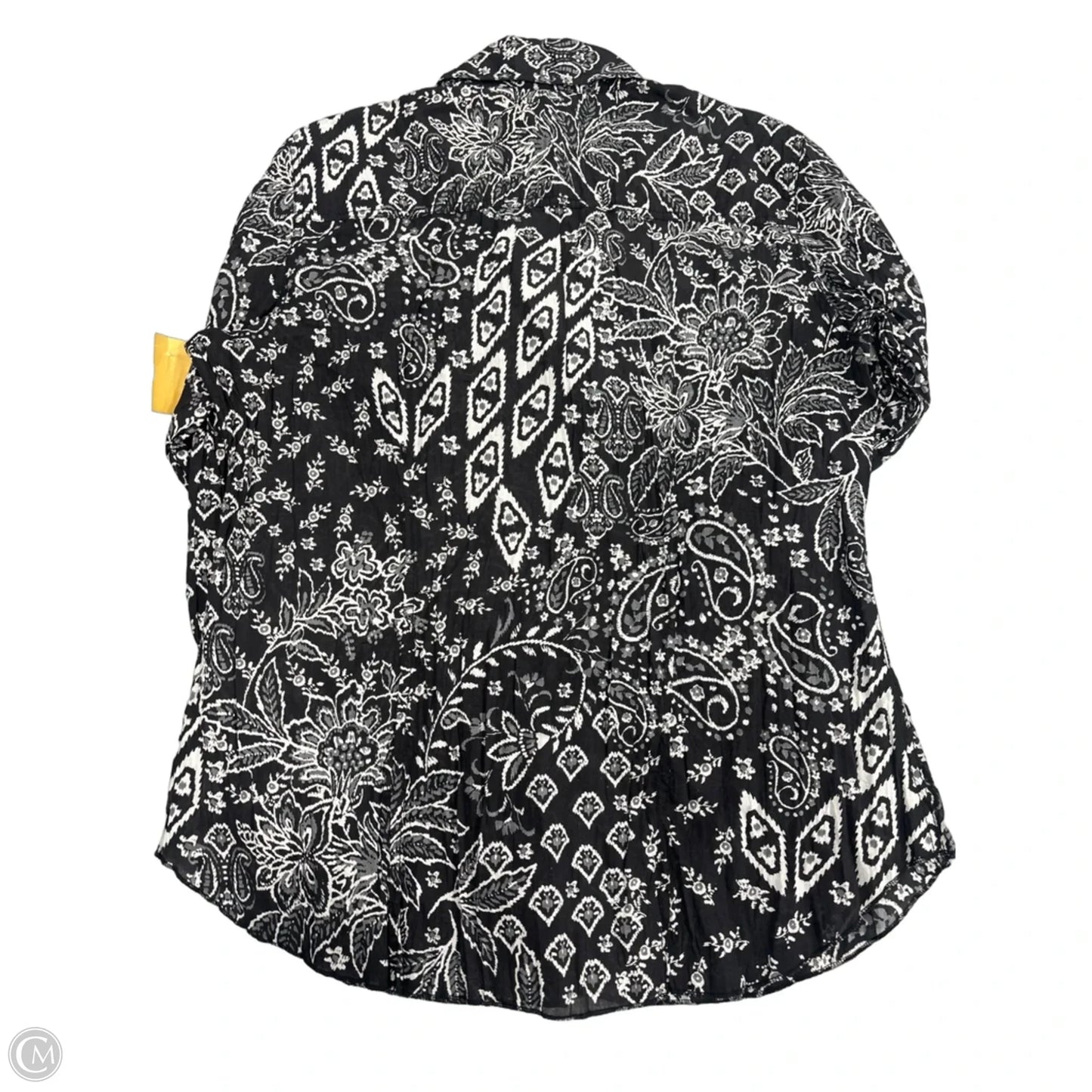 Top Long Sleeve By Cmb In Black & White, Size: Xl