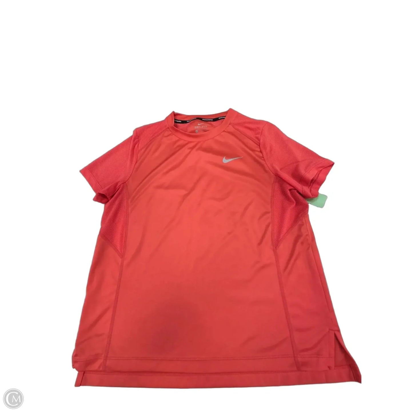 Athletic Top Short Sleeve By Nike In Coral, Size: M