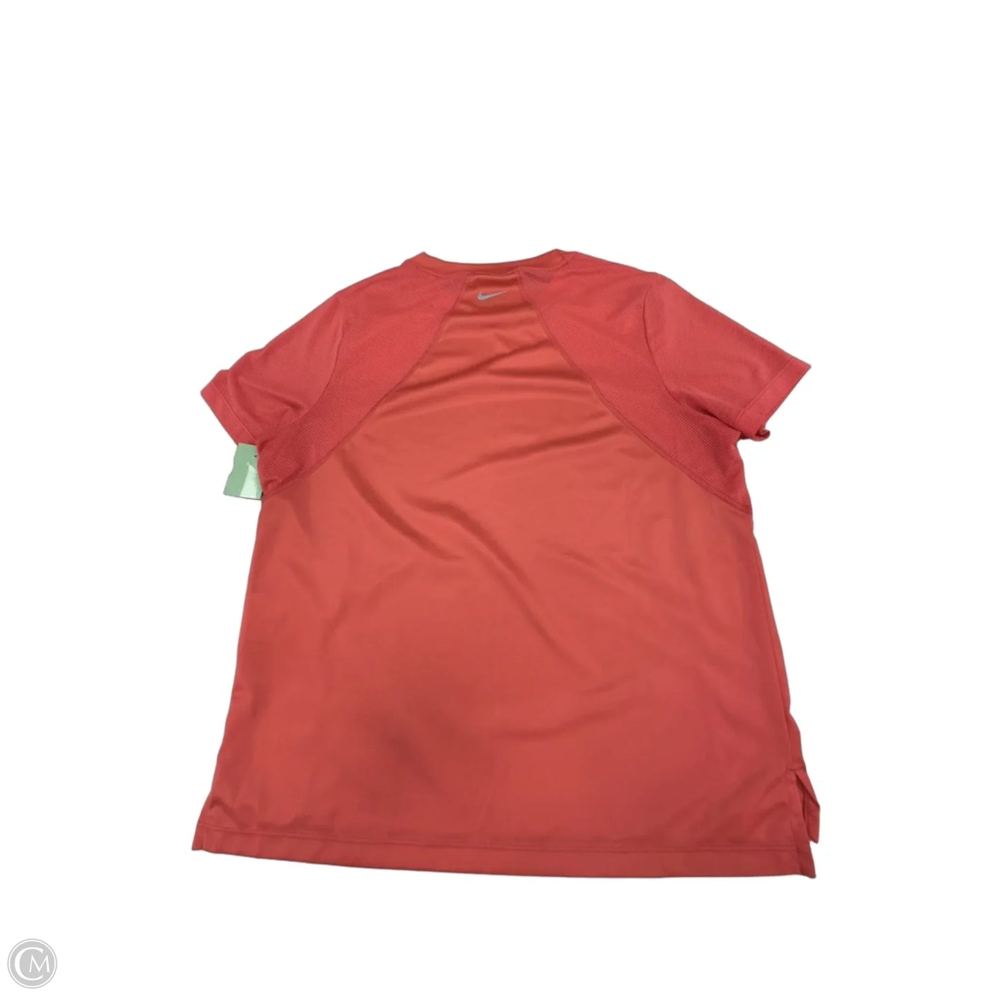 Athletic Top Short Sleeve By Nike In Coral, Size: M