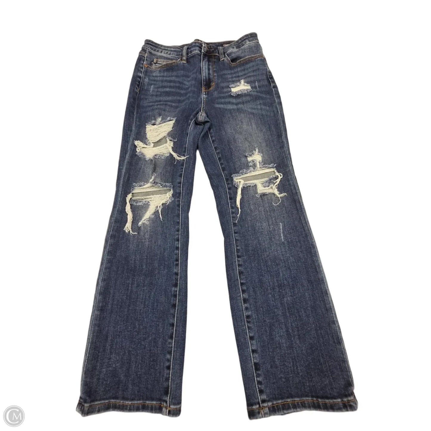 Jeans Straight By Judy Blue In Blue Denim, Size: 8