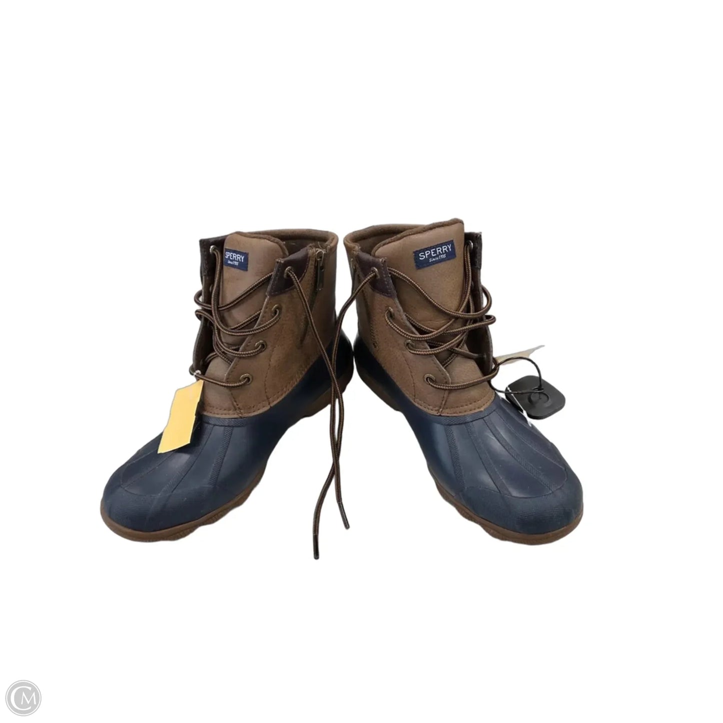 Boots Ankle Flats By Sperry In Blue & Brown, Size: 7.5