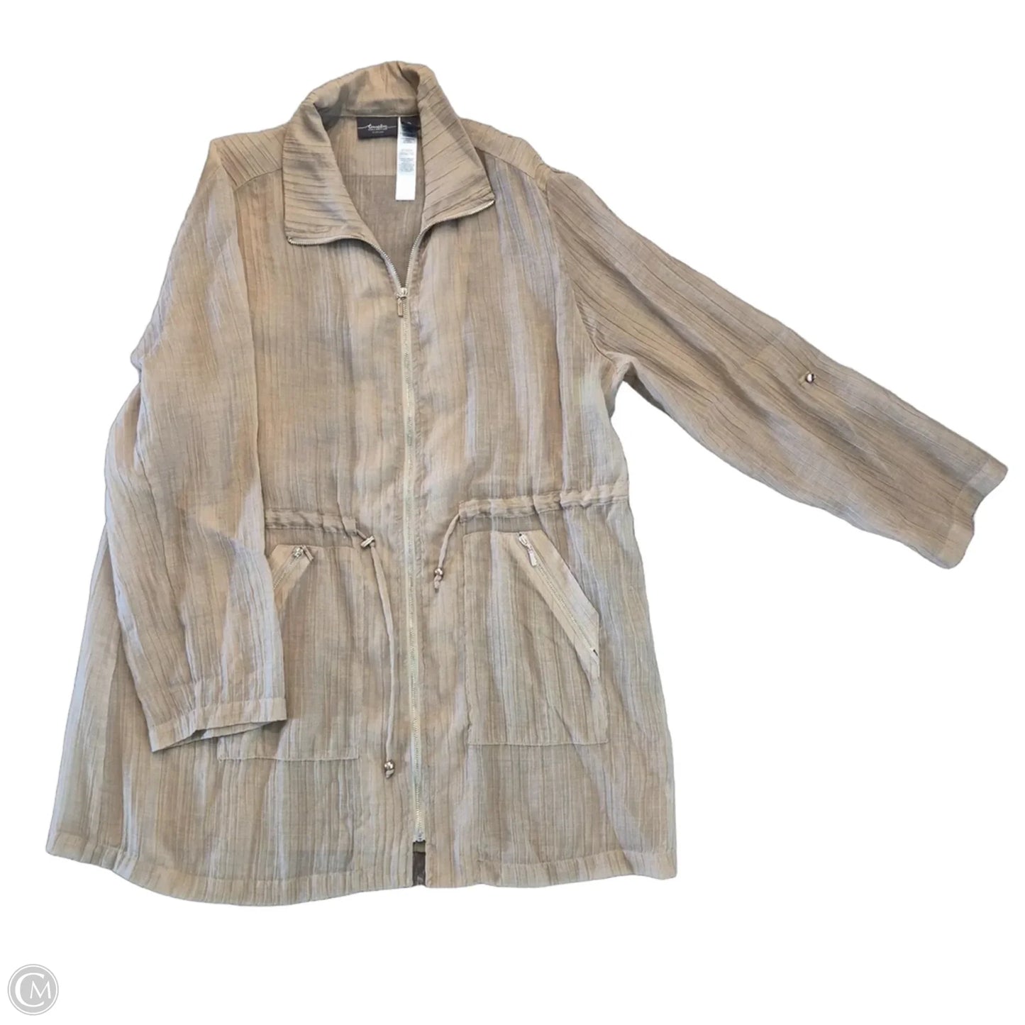 Top Long Sleeve By Chicos In Tan, Size: L