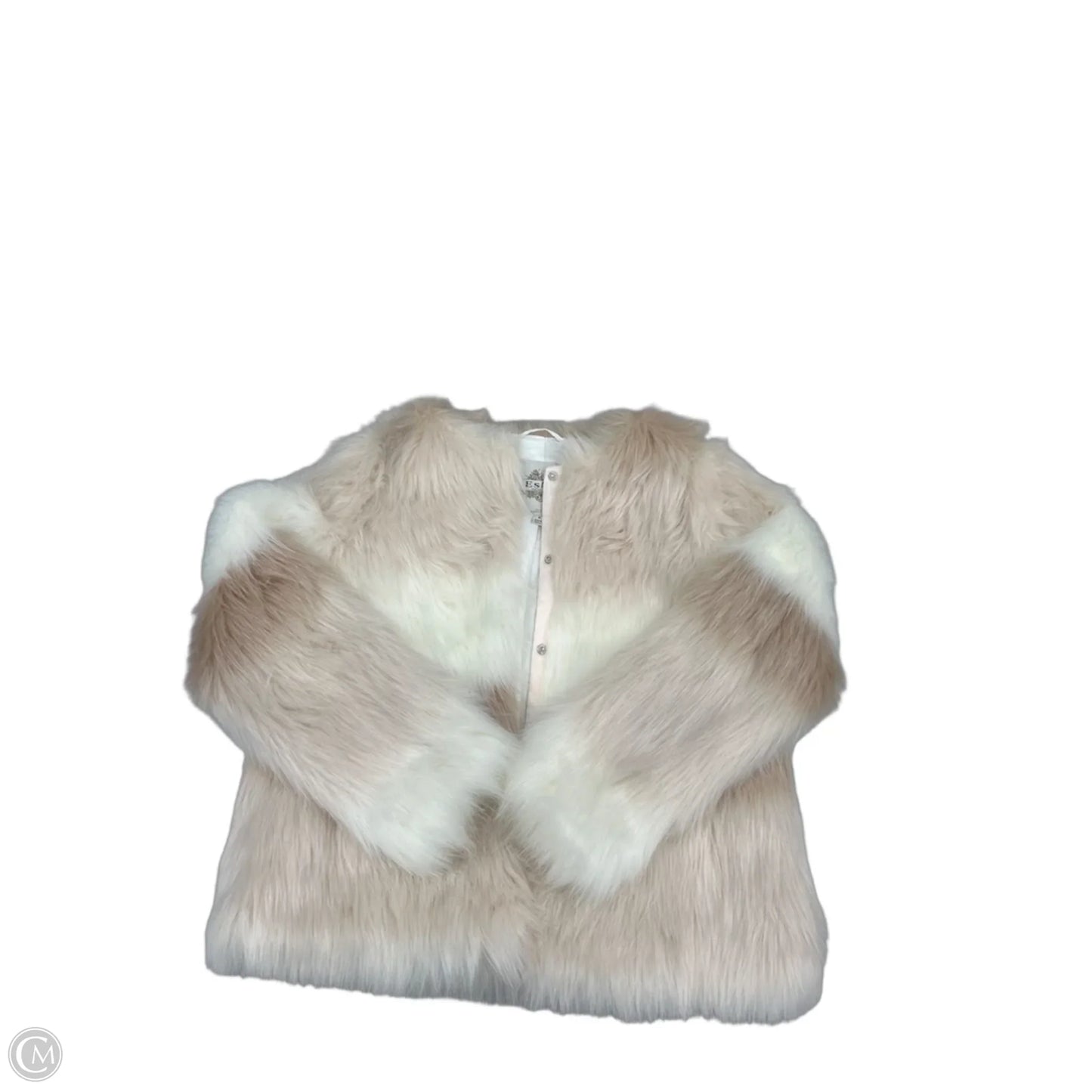 Jacket Faux Fur & Sherpa By Esley In Cream, Size: S