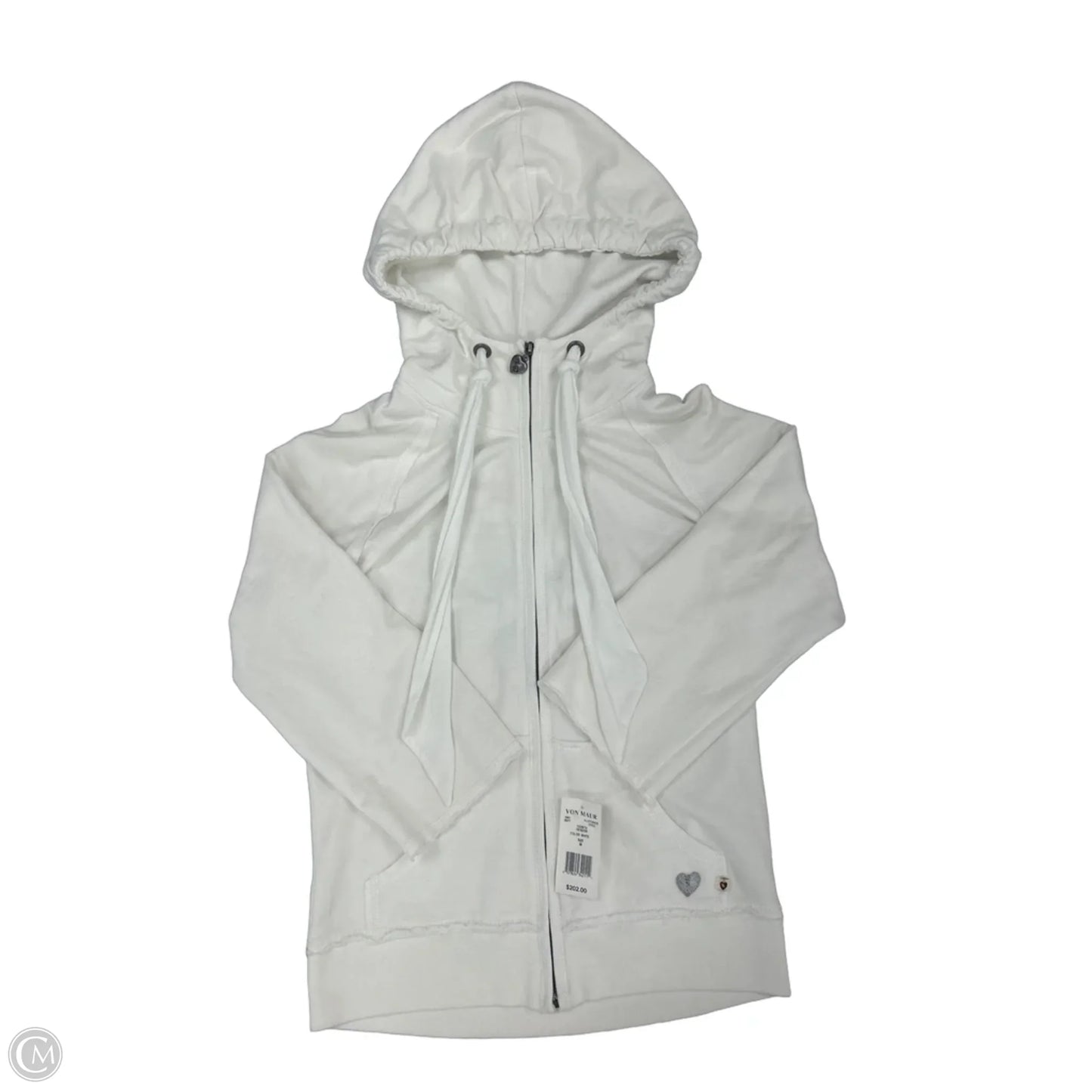 Sweatshirt Hoodie By Cmb In White, Size: M