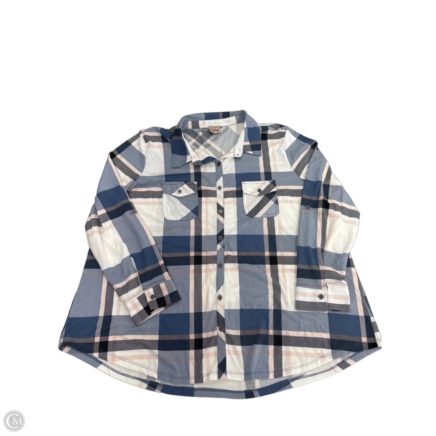 Top Long Sleeve By Como Vintage In Plaid Pattern, Size: 3x