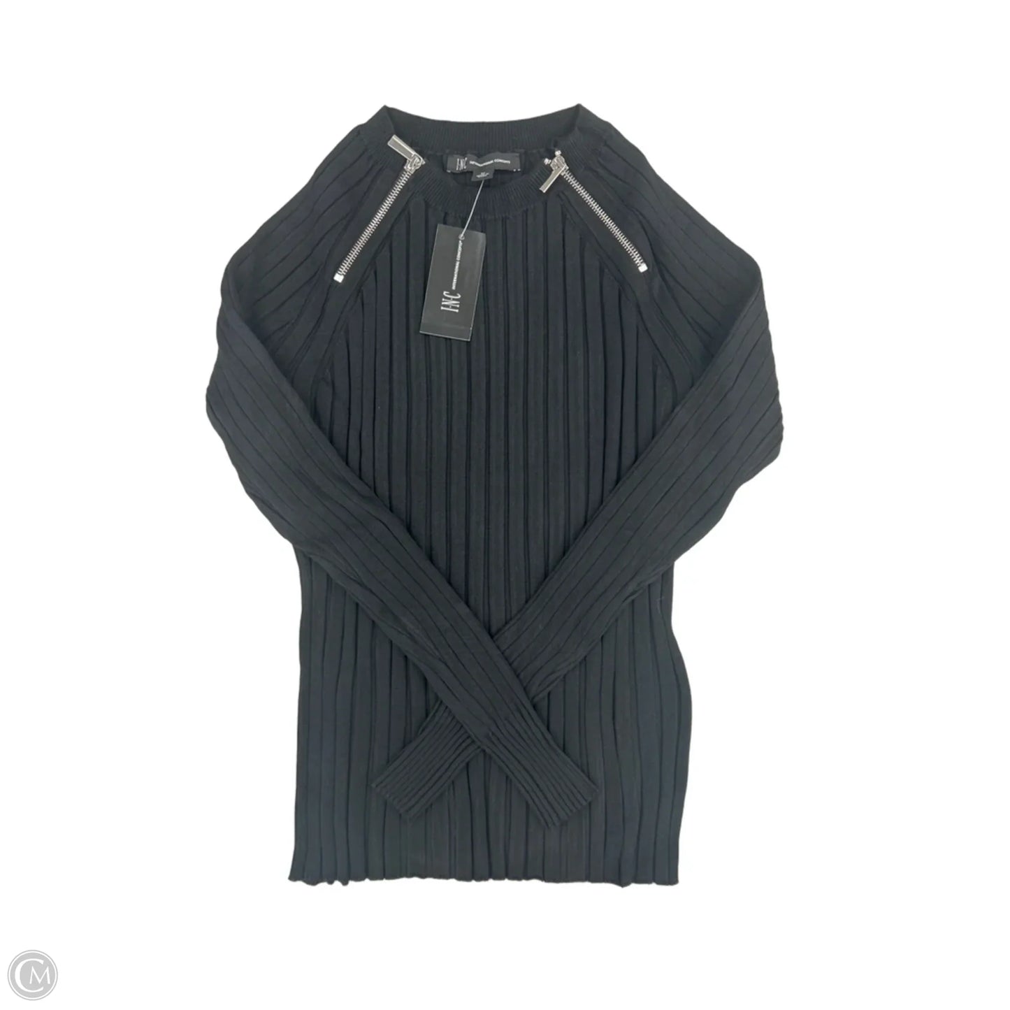Top Long Sleeve By International Concepts In Black, Size: M