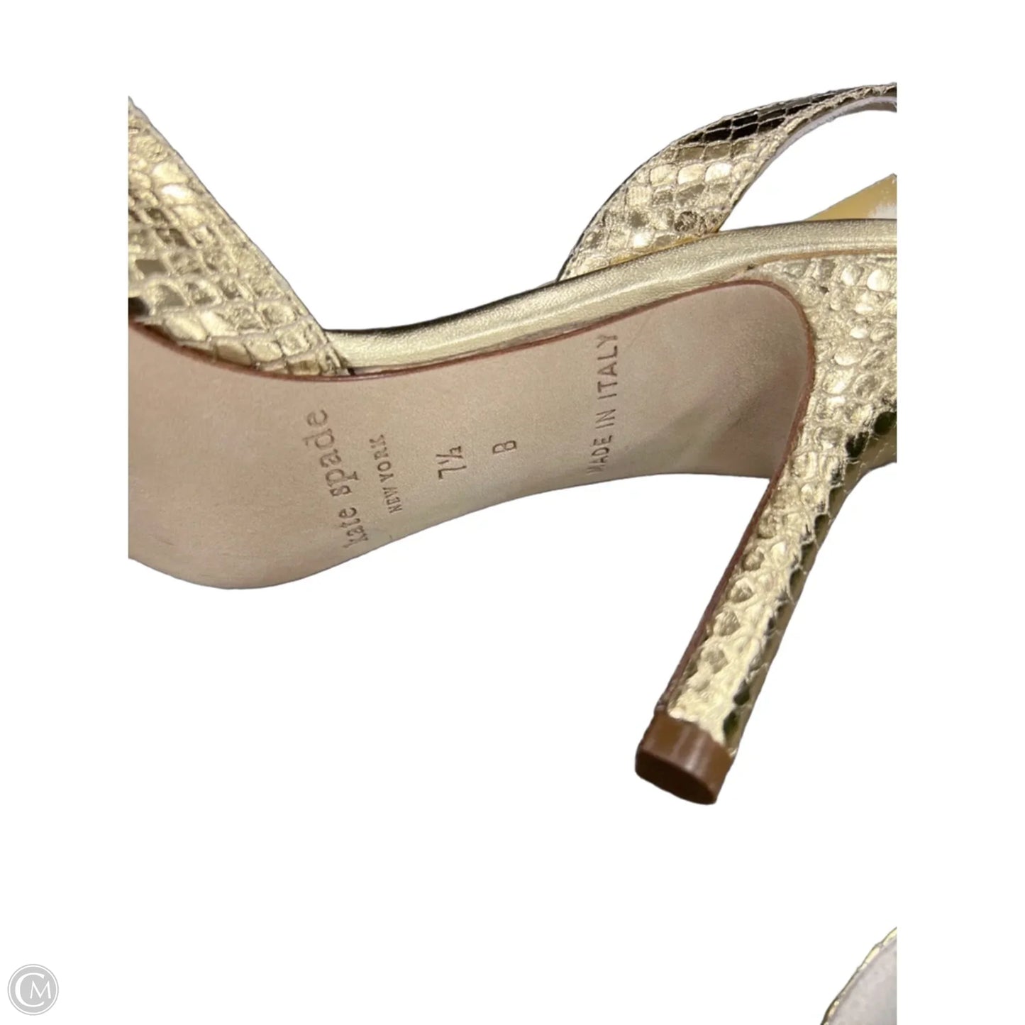 Shoes Designer By Kate Spade In Gold, Size: 7.5
