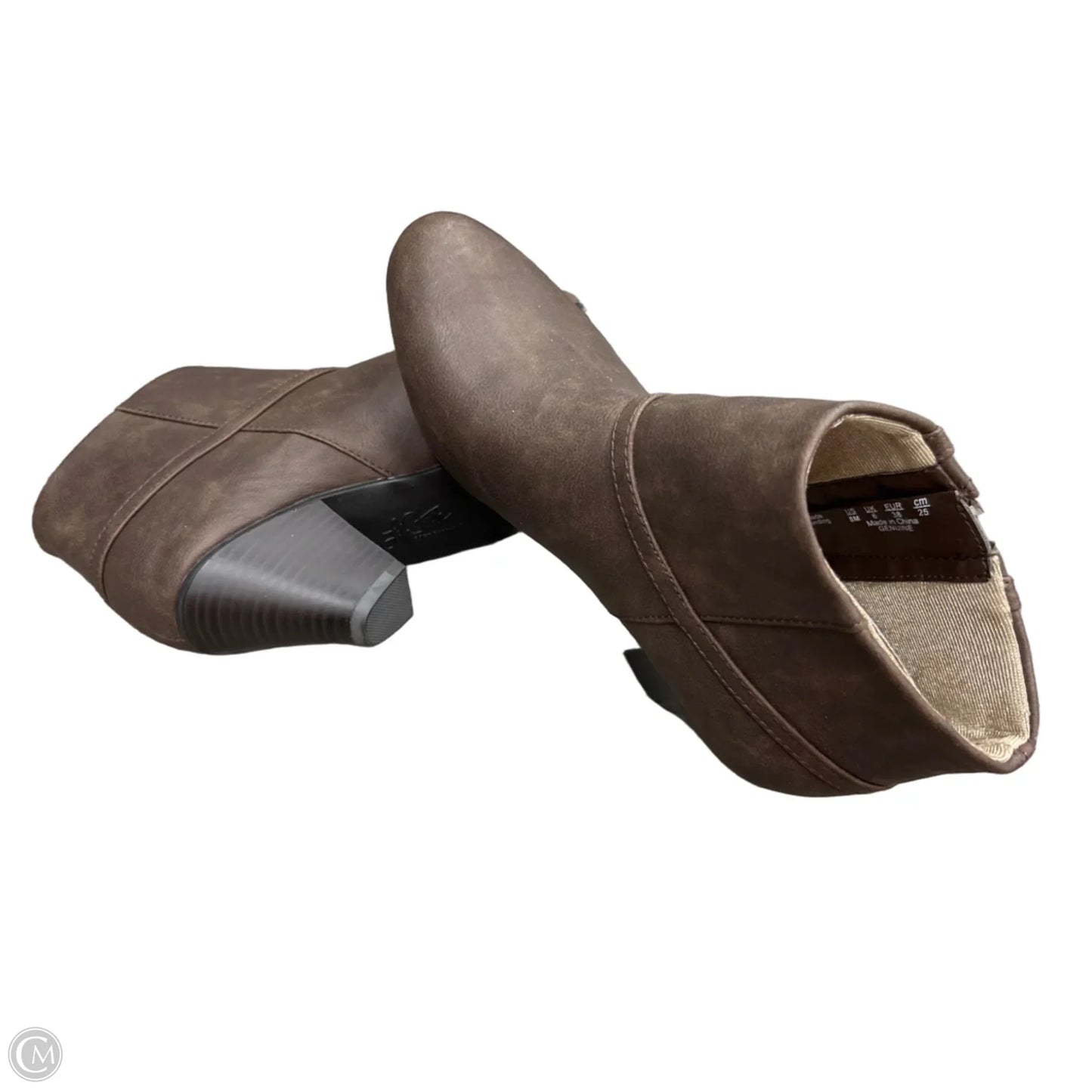 Boots Ankle Heels By Life Stride In Brown, Size: 8
