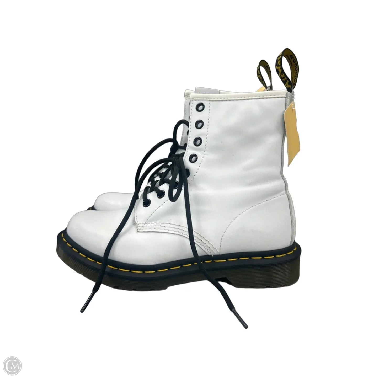Boots Mid-calf Flats By Dr Martens In White, Size: 7