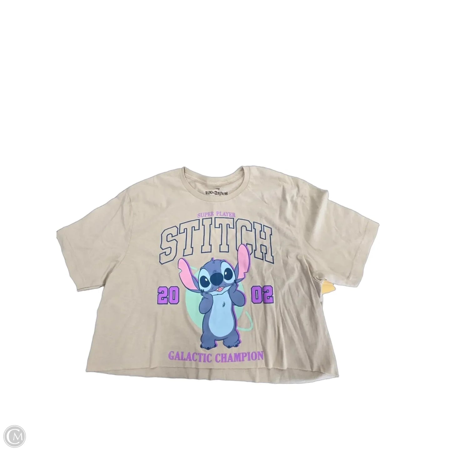 Top Short Sleeve By Disney Store In Cream, Size: M