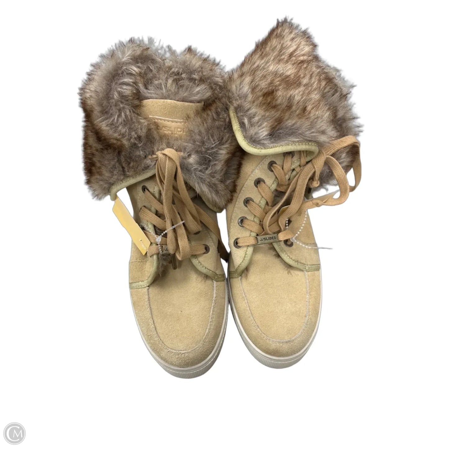 Boots Ankle Flats By J Slides In Tan, Size: 7