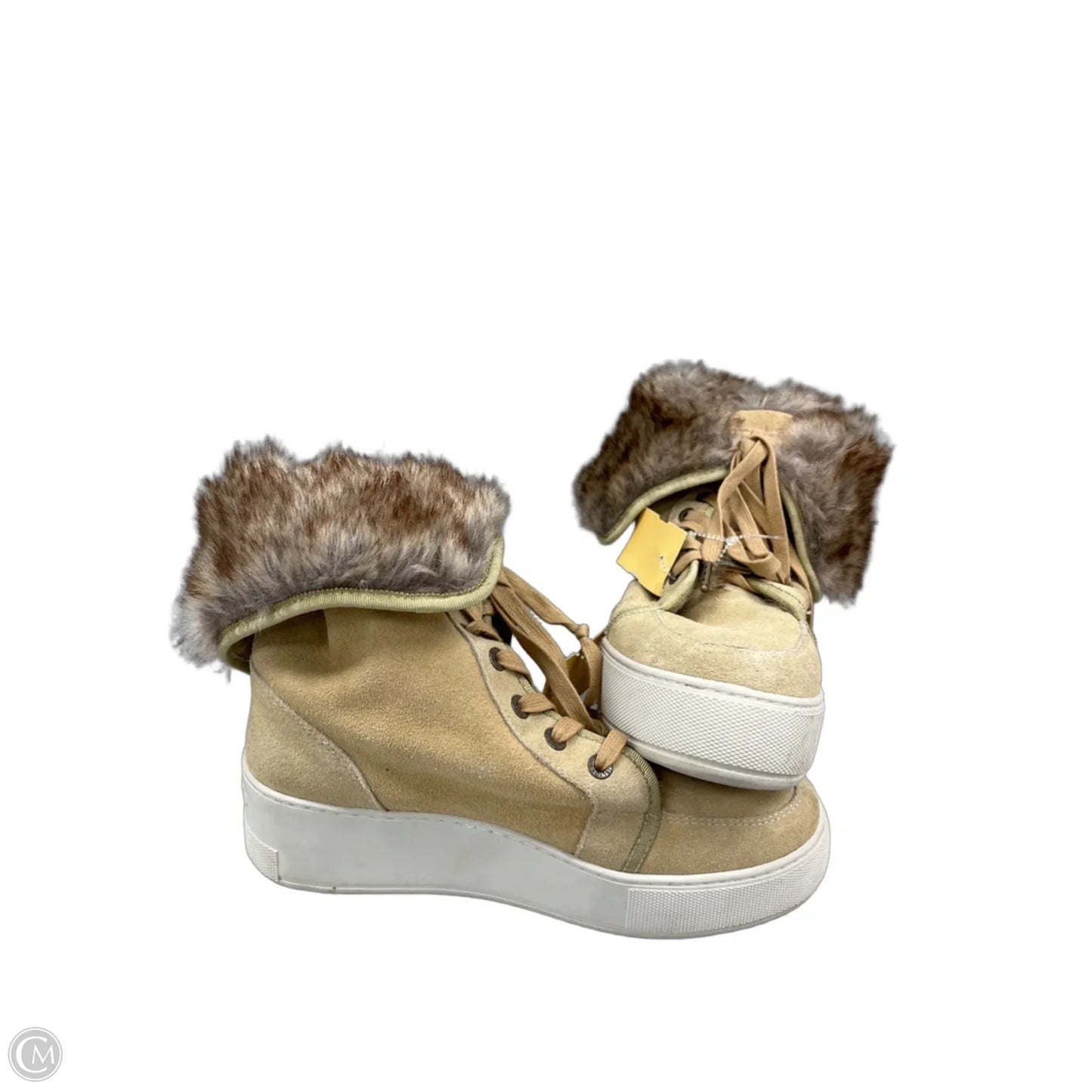 Boots Ankle Flats By J Slides In Tan, Size: 7
