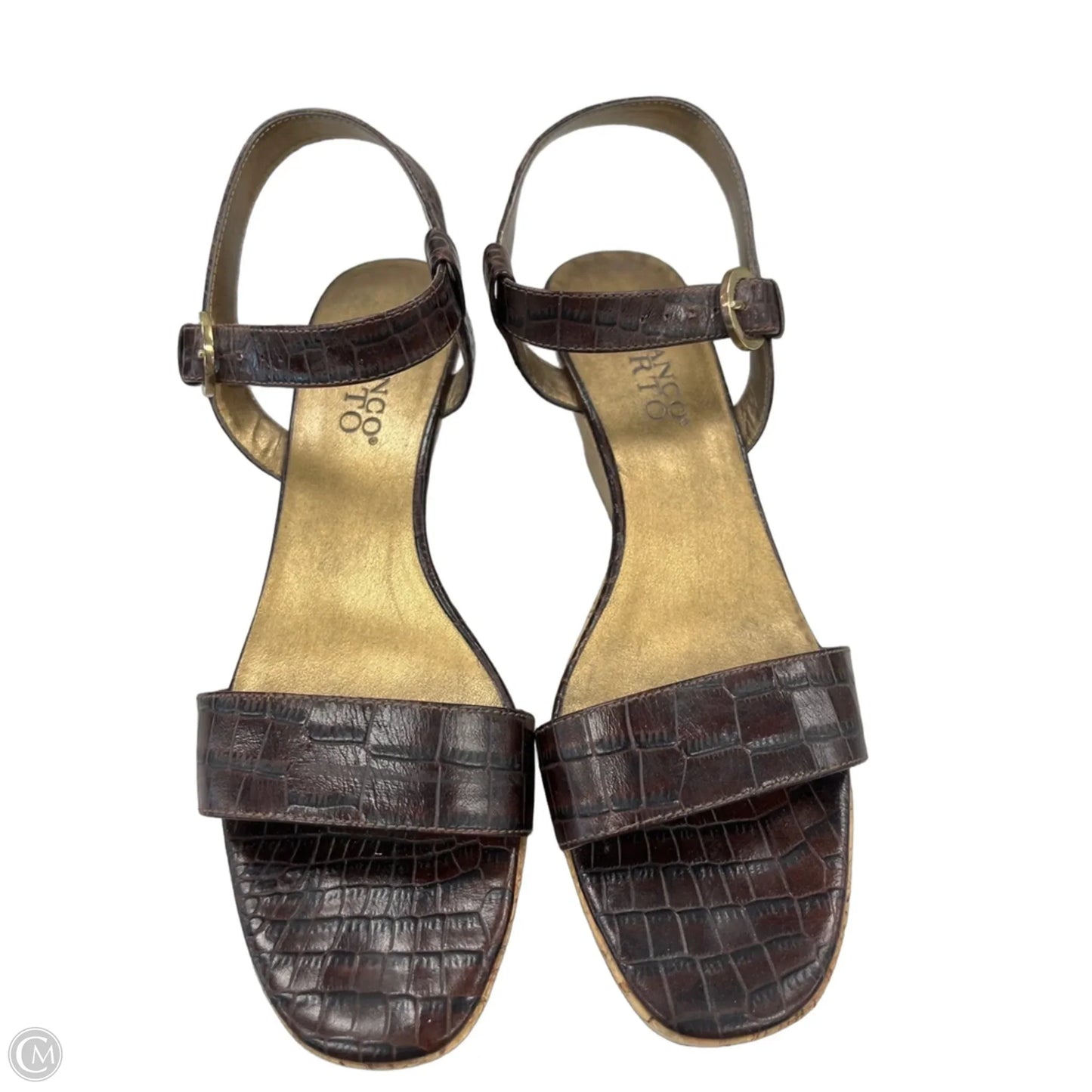 Shoes Heels Wedge By Franco Sarto In Brown, Size: 7