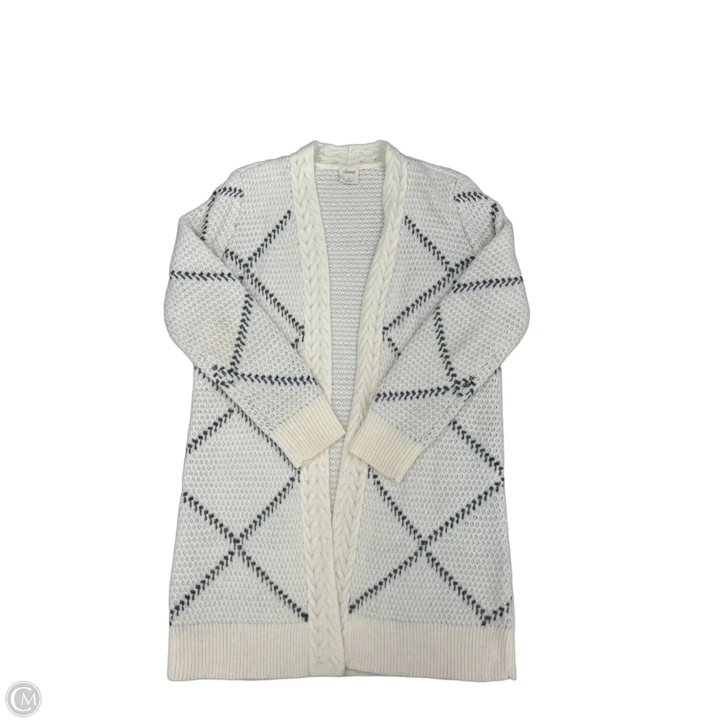 Sweater Cardigan By Soma In White, Size: S